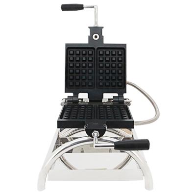 China Outdoor Commercial Waffle Maker Machine Non-Stick Baking Waffle Machine Two Rotary Slices For Sale for sale