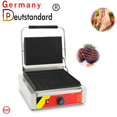 China Hotels Press Panini Press Grill Plate Electric Grill Grooved Commercial Full Panini Press With CE for sale