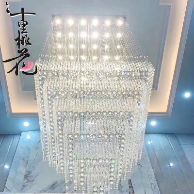 China Modern Design Reflection Luxury Hotel Geometric Glass Chandelier for sale