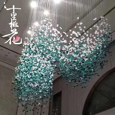 China Customized Modern Luxury Chandelier Stone Crystal Hanglamp Glass Chandelier for sale