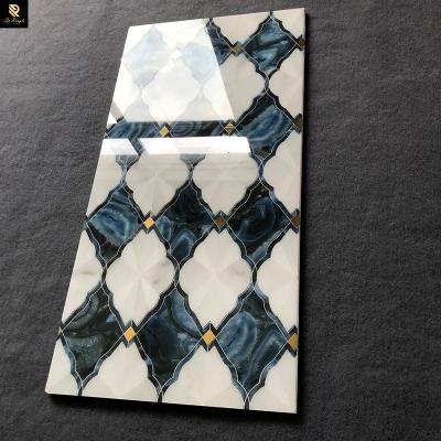 China Europe Springletile Bathroom Wall Tiles Design Polished Glazed Porcelain Glass Surface Pattern Tiles for sale