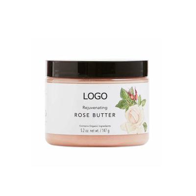 China Private Label Vegan Skin Care Moisturizer Whitening Moisturizing Anti Wrinkle Melanin Rose Shea Cocoa Body Butter For Dry Dull Skin for sale