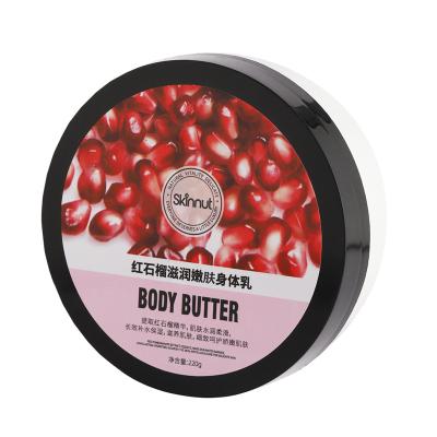 China Moisturizer Moisture Organic Hydration Radiant Skin Relax Vitamin Shea Pomegranate Rose Body Butter Cream Private Label for sale