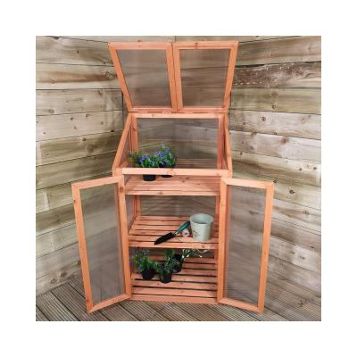 China Durable Factory New Easy To Maintain Small Greenhouse Wood Structure Wooden Greenhouse for sale