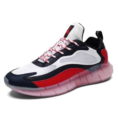 China 2021 New Men's Sports Style Shoes Bright Bottom Thick Bottom Trendy Casual Fashion Popcorn Running Shoes TPU Bottom Shoes for sale