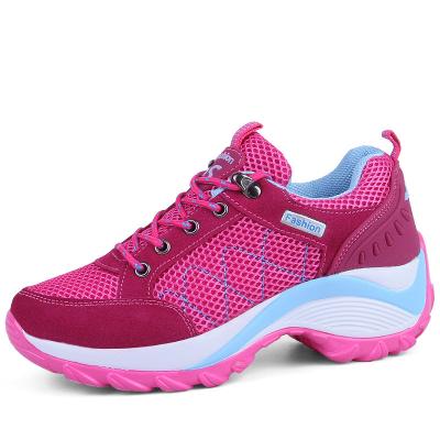 China CUSHIONING Women's Outdoor Rise Shoes Heighten Outdoor Sports Breathable Non-slip Shoes Casual Walking Shoes for sale