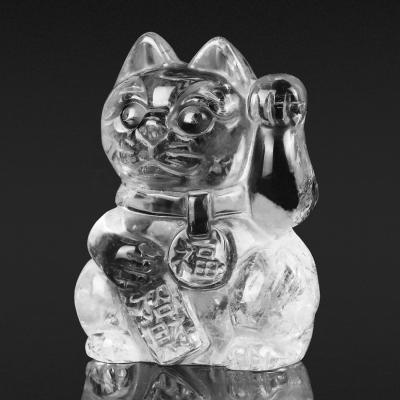 China Crystal Spirit Stone Statue Ornament Animal Figurine Crystal Quartz Fortune Cat Reiki from China Natural Healing Gems for Home Ministry for sale