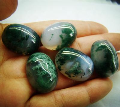 China China Natural Moss Agate Gemstone Ring Cabochon For Jewelry Accessory for sale