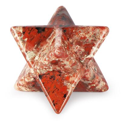 China China Breciated Jasper Gemstone Healing Crystal Hand Carved Merkaba Star For Meditation Spiritual Positive Energy Therapy for sale