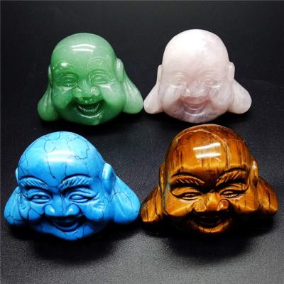 China China Mixed Gemstone Laughing Buddha For Religion Statue for sale