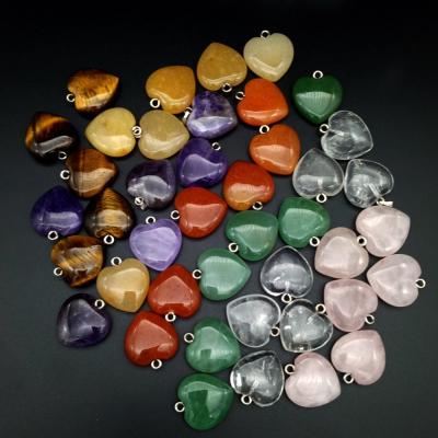 China Europe mixed crystal gemstone heart shape for pendant and key chain for sale