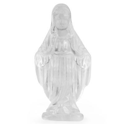 China China Virgin Mary Crystal Clear Quartz Blessed Gemstone Statue Figurine Home Ornaments Indoor And Outdoor Sculpture Decor for sale