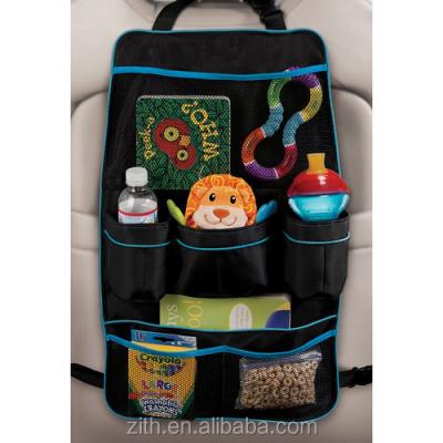 China Wholesale Polyester Kids Car Back Seat Organizer, For Kids Traveling Car Back Seat Organizer for sale