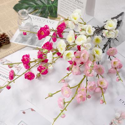 China Green High Quality Environmental Protection Short Branch Single Plum Vases Decor Flower Artificial Flowers Small For Decoration for sale