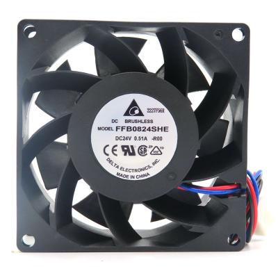 China Car Gale Volume Double Ball Inverter Fan FFB0824SHE 8038 24V 0.51A 8CM for sale