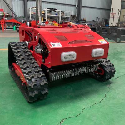 China New 2-Stroke Crawler Mower Remote Control Chassis Lifting Smart Garden Weeding Equipment Oil-Electric Hybrid Mini Mower for sale