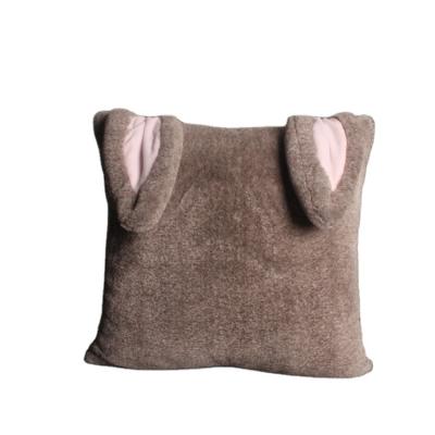 China Polyester Anti-Static Soft Pillows For Children Babies Animals Creature Rabbit Ear Pillow for sale