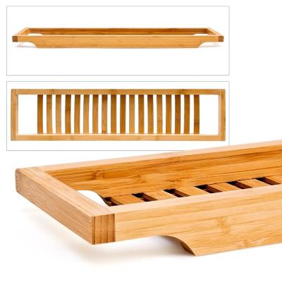 China Viable Hot Selling Bathtub Bamboo Wood Bath Tray Trolley for sale