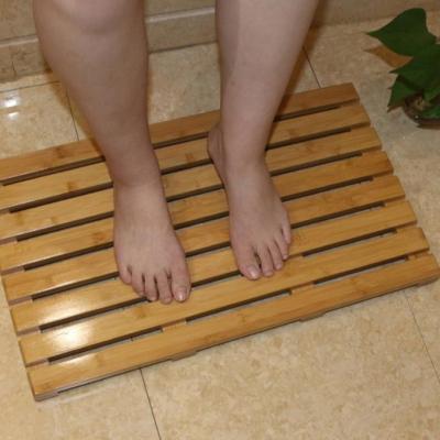 China Sustainable Non Slip Bath Mat Shower Mat Bamboo Bathroom Bamboo Mat For Indoor Outdoor Use for sale