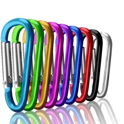 China Factory Wholesale Heavy Industry Locking Carabiner Mounting Carabiner D Shape Aluminum Screw Carabiner Door Ce Certified for sale