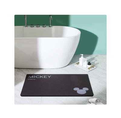 China Water Viable High Quality Non-slip Quick Drying Cute Absorbent Soft Diatomite Bath Mat for sale