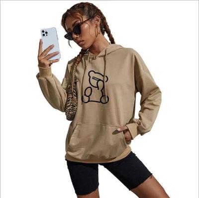 China Lovely Bear Print Women Autumn Winter Hoody High Quality Breathable Sport Wear Hoodie for sale