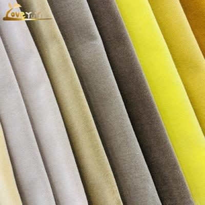 China Organic Blackout Plain Weave Fabric For Upholstery Furniture Furniture Sofa Cotton Velvet Curtain Cloth for sale