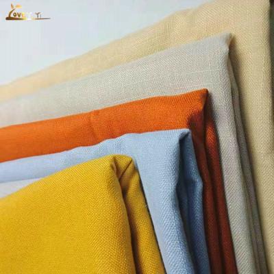 China 300CM Width Linen Shrink-Resistant Polyester Wicking Woven Fabric For Table Cloth And Curtain for sale