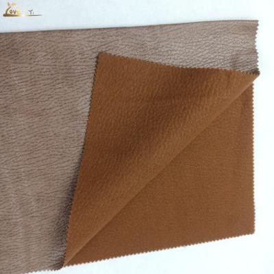 China Anti Static Recycle Polyester Roll Faux Suede Leather Fabric For Furniture for sale