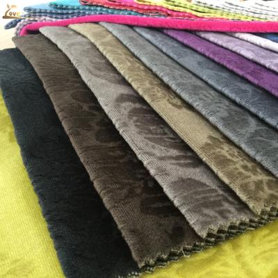 China Tear-Resistant Micro Fiber Brush Velvet 100% Silk Polyester Touch Knitted Floral Burnout Fabric for sale