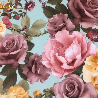 China Antistatic Flower Design Printed Velvet Knitted Upholstery Fabric For Sofa for sale