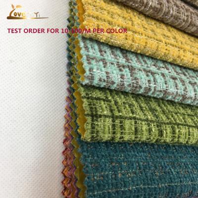 China Antistatic 100% Polyester Design Microfiber Chenille Jacquard Upholstery Sofa Fabric for sale