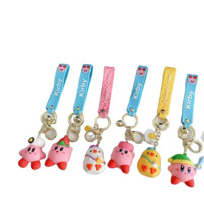 China PVC Kirby Key Chain 3d Cartoon Cute Lovely Shape for sale