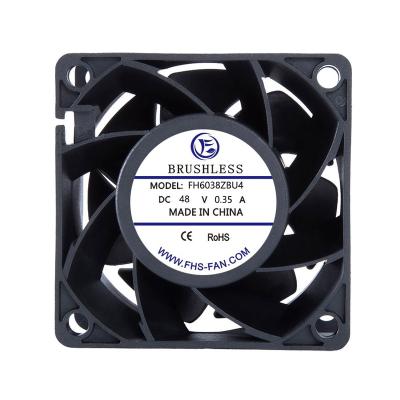 China High Efficiency High Pressure DC Axial Fan 60X60X38 High Velocity Brushless Motor Fan 6038 High Airflow Low Noise Cooler Fan for sale