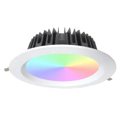 China Modern 15w Smart Control Wifi Zigbee Tuya Color RGB Recessed LED Downlight Led For Smart Home Commercial for sale