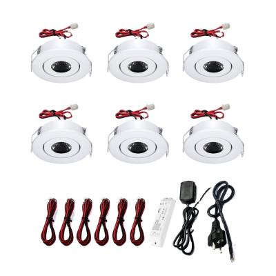 China Modern Led Under Cabinet Kitchen Lighting Kit 10 Spots Downlight Mini Adjustable 3W*10 220LM 80Ra 3000k for sale