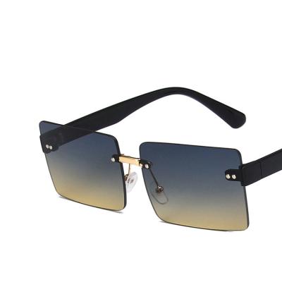 China Fashion Sunglasses Custom Rimless Outdoor Sun Shading Lenses Fit Shape Prescription Sunglasses for sale