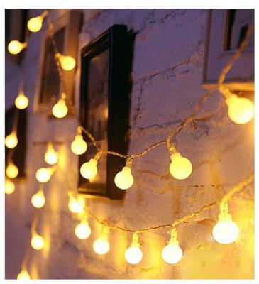 China Colorful LED String Light 3 Meters 20 Color Lights Battery Box LED Ball Light String Light Warm White for sale