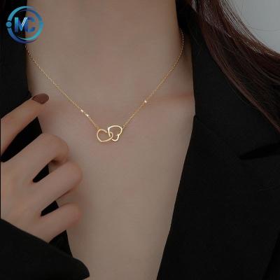 China FASHIONABLE 2022 High Quality 18K Gold Plated Jewelry Stainless Steel Heart Necklace Women for sale