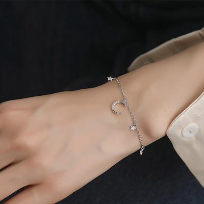 China FASHIONABLE Crescent Jewelry Women Star Pentagon Pendant Bracelet High Quality Tassel Star Moon Fashion Bracelet Hot Selling Products for sale