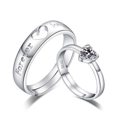 China 2022 New Fashion TRENDY Rings Love Open Couple Rings Girls Shape Jewelry Wholesale for sale