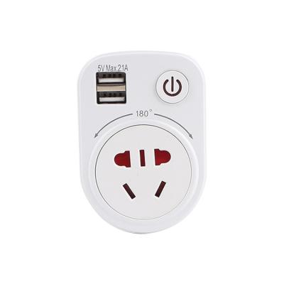 China USB Countdown Countdown NC Switch Plug Socket Phone Charger Travel Adapter Home/Multi-Purpose Smart Charger Adapter for sale