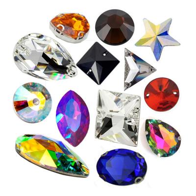 China Various Flatback factory outlet pointback glass rhinestone crystal stone big like teardrop heart round for sale