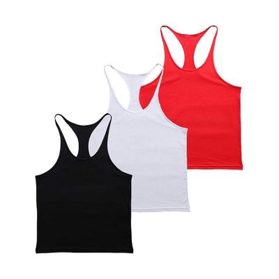 China Hot Men's Gym Clothing Bodybuilding Singlets Factory Wholesale Price Anti-pilling Stringer Muscle Vest Tops For Men for sale