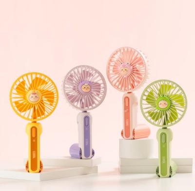 China Hotel Xilei Mini Small Fan Motor Wind USB Handheld Adorable Ultra Quiet Telescopic Adorable Folding Fan New In 2022 for sale