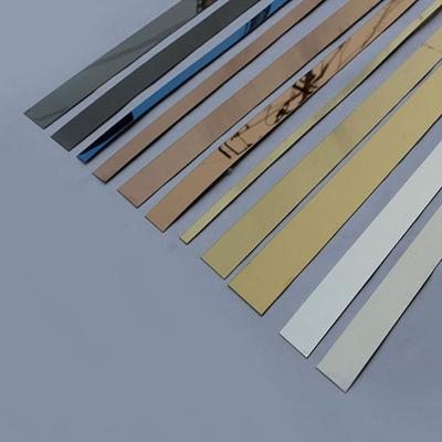 China 304&201&316 Modern Ceramic Flat Trim Tile Trim Stainless Steel Flat Tile Trim Flat Type for sale