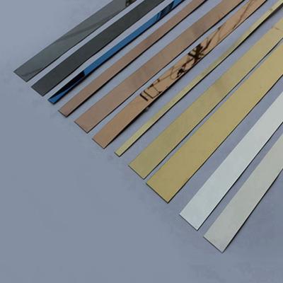 China Matt Shiny Sheet Metal Edge Modern Trim Stainless Steel Trim Tile Decorative Ceramic Tile for sale