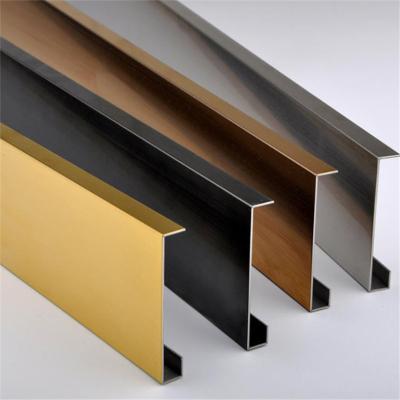 China Modern Customization Modern Stainless Steel U Shape Trim 304 Stainless Steel Tile Patch Panel for sale