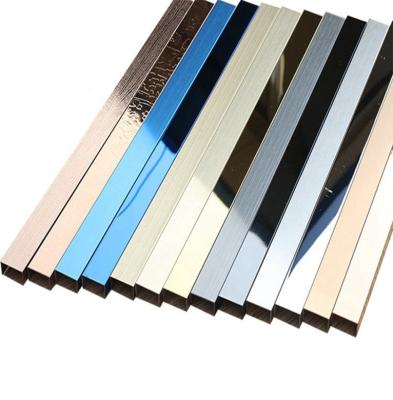 China Modern Decorative Metal Strip U Shape Stainless Steel Tile Trim Polished Stainless Steel Tile Trim for sale