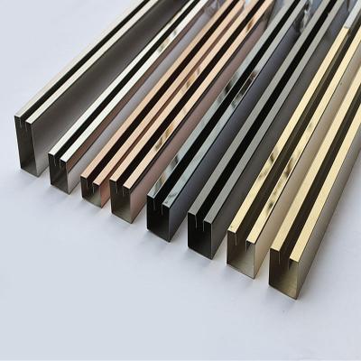 China China Modern Modern 304 Stainless Steel Ceramic Tile Trim Form Stainless Steel Tile Trim for sale